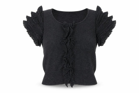Front view of Marks & Spencer women’s grey basic t-shirt, size UK 10