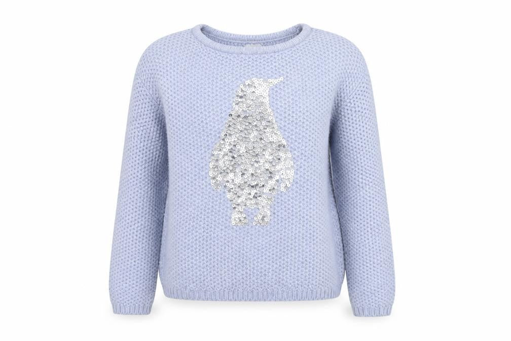Gap Girls Blue   Pullover Jumper Size M  - SEQUIN