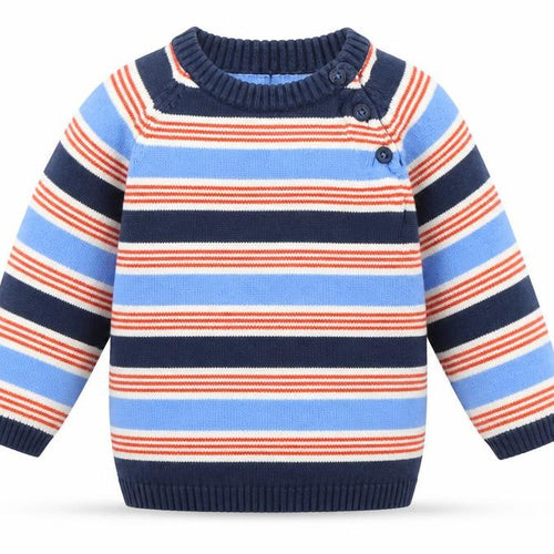 H&M Baby Blue Striped  Pullover Jumper Size 12-18 Months