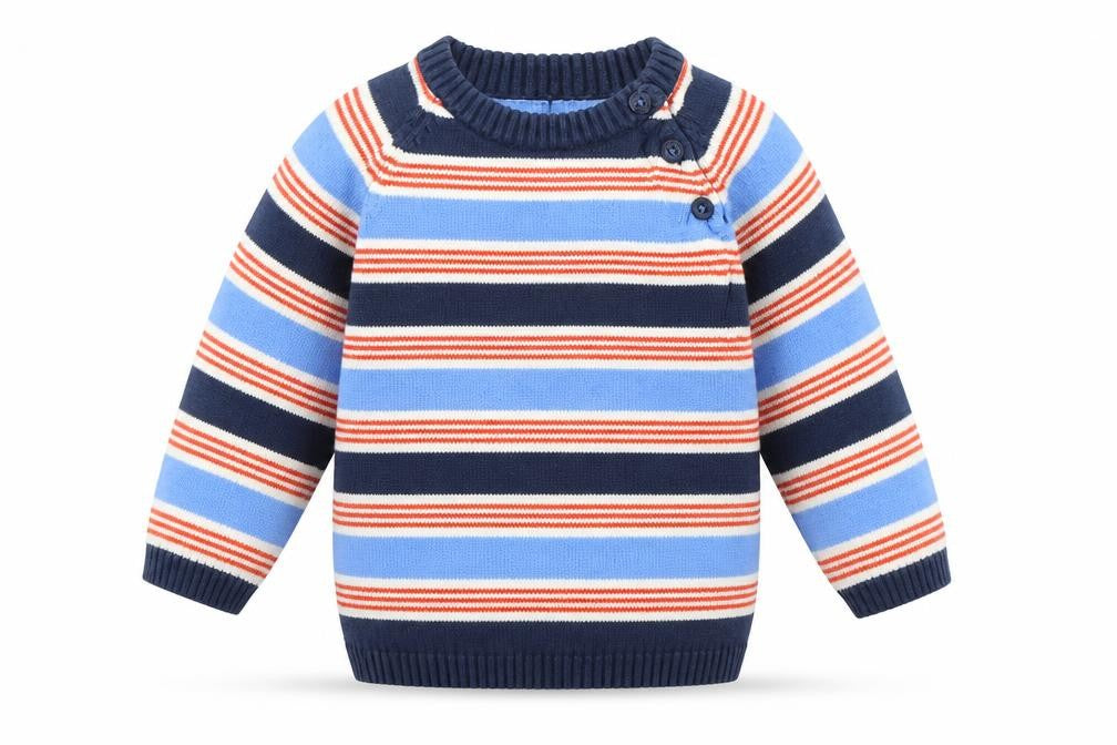 H&M Baby Blue Striped  Pullover Jumper Size 12-18 Months