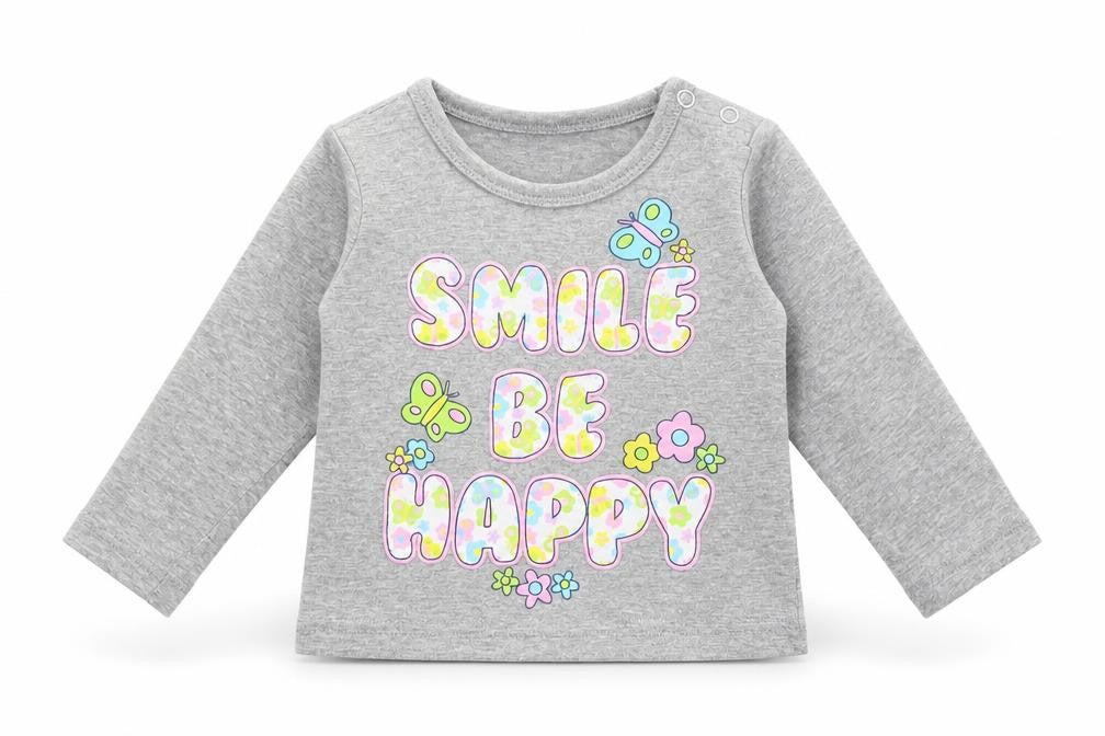 Aardvark Baby Grey   Basic T-Shirt Size 3-6 Months  - Smile Be Happy