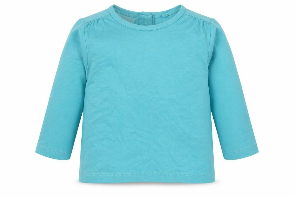 Front view of Next Baby Blue Basic T-Shirt, size 3-6, Months