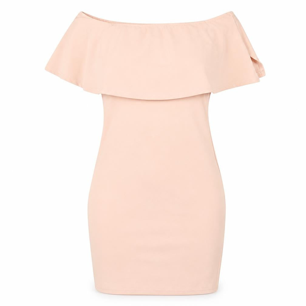 Front view of PRETTYLITTLETHING women’s pink a-line, size UK 8