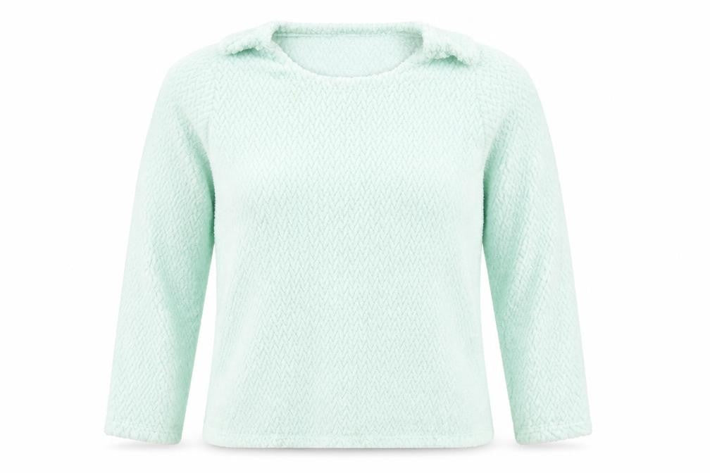 Front view of George women’s green jumper, size UK 12