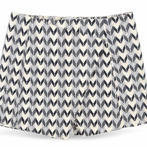 Topshop Womens Grey Geometric  Cut-Off Shorts Size 10