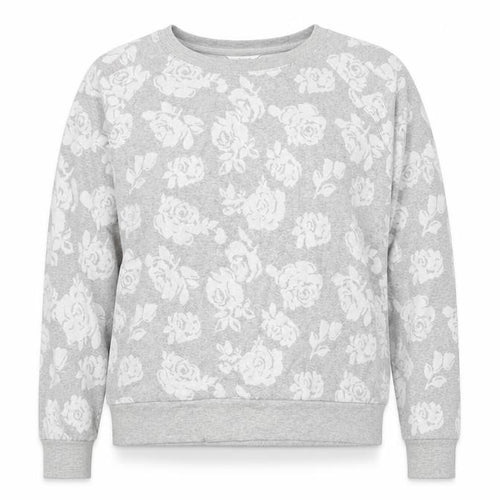Bethany Mota Womens Grey Floral  Pullover Jumper Size M
