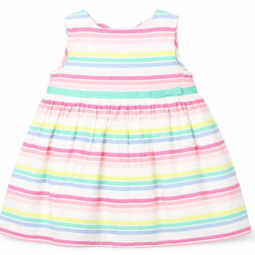 Baby M&Co Girls Multicoloured Striped  A-Line  Size 6-9 Months