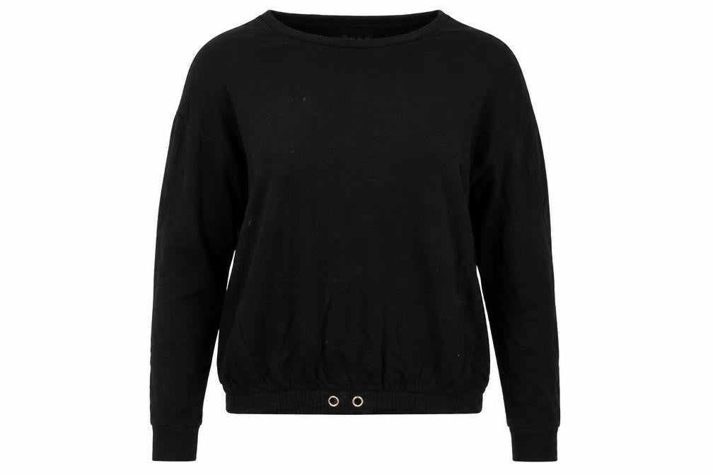 Front view of F&F women’s black jumper, size UK 6