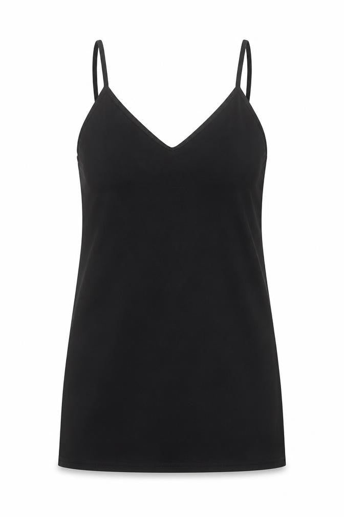 Front view of PRETTYLITTLETHING women’s black mini, size UK 10