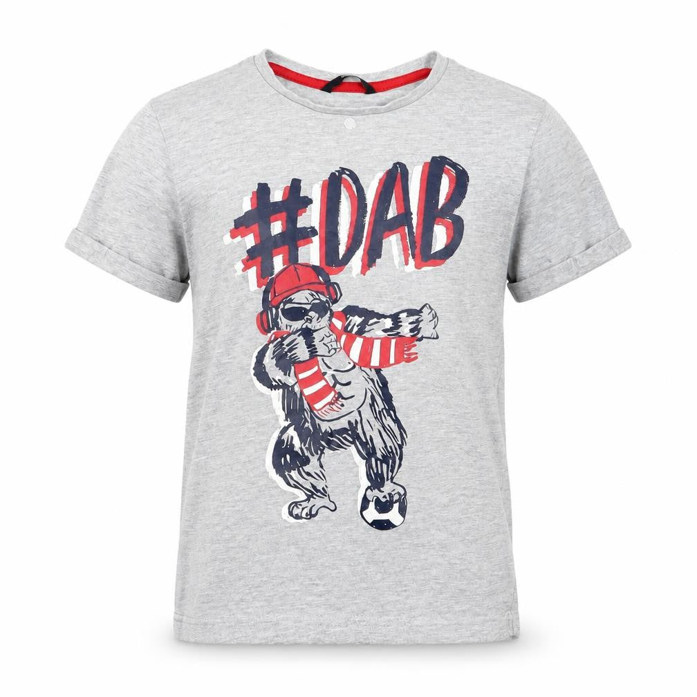 Front view of George boys’ grey basic t-shirt, size 9-10, years