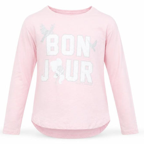 Gap Girls Pink   Basic T-Shirt Size 8 Years  - Beauty and the Beast