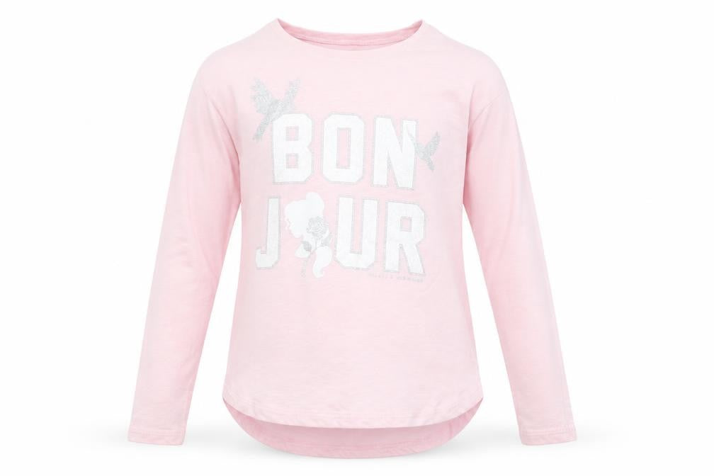 Gap Girls Pink   Basic T-Shirt Size 8 Years  - Beauty and the Beast