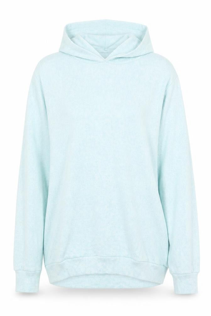 Front view of George women’s green pullover hoodie, size UK 12