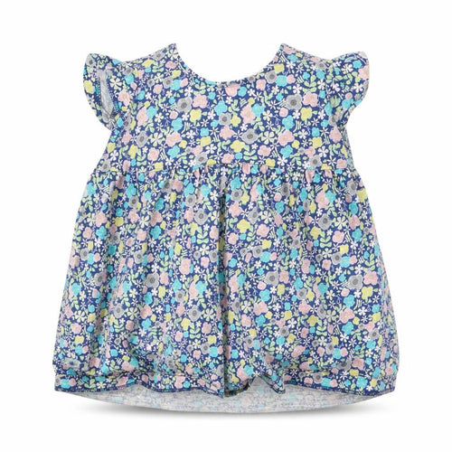 F&F Girls Blue Fair Isle  Basic T-Shirt Size 3-6 Months