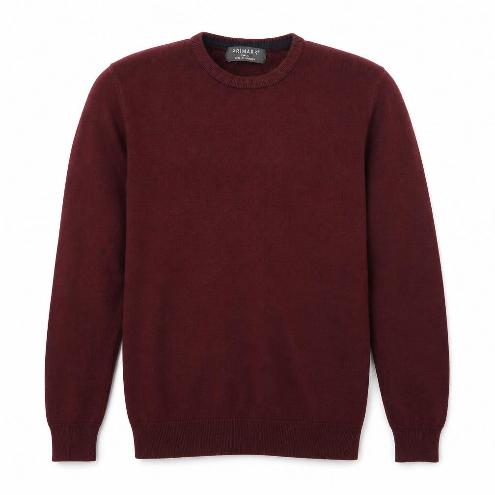 Primark Mens Red  Knit Pullover Jumper Size S