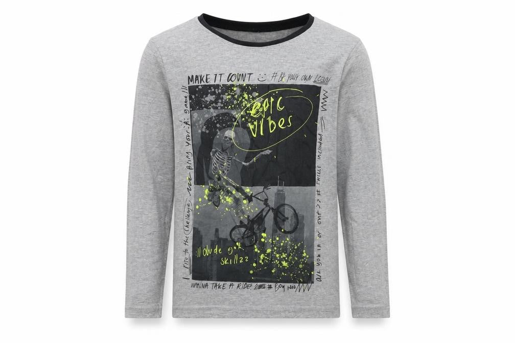 Front view of George boys’ green basic t-shirt, size 11, years