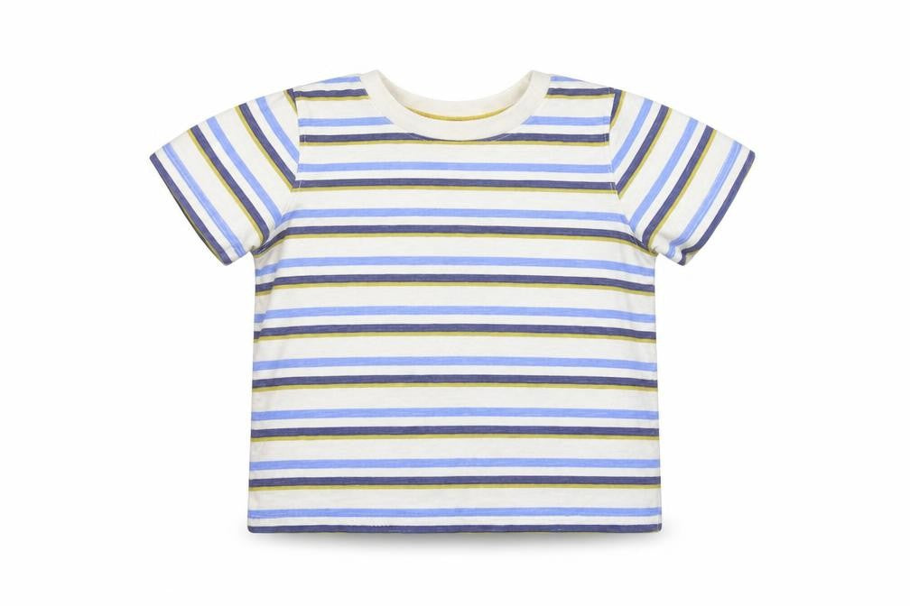 Primark Baby Blue Striped  Pullover T-Shirt Size 12 Months