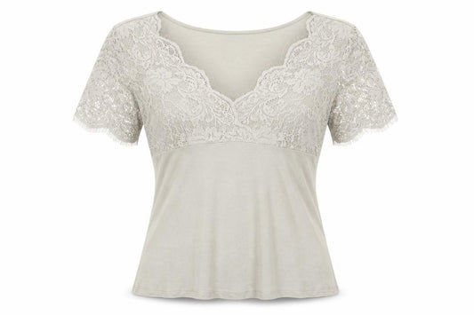 Front view of H&M women’s brown basic blouse, size S