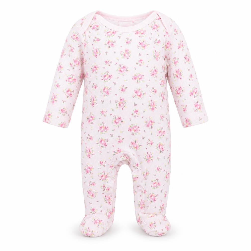Bebe Bonito Girls Pink Floral  Babygrow One-Piece Size 3-6 Months