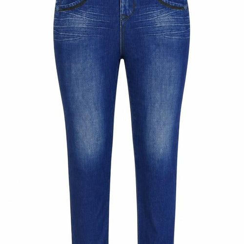 lwuparty Womens Blue Geometric  Capri Leggings Size 26 in L26 in - Jegging look