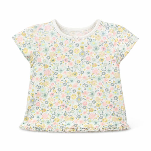 Asda George Girls Multicoloured Floral  Basic T-Shirt Size 3-6 Months