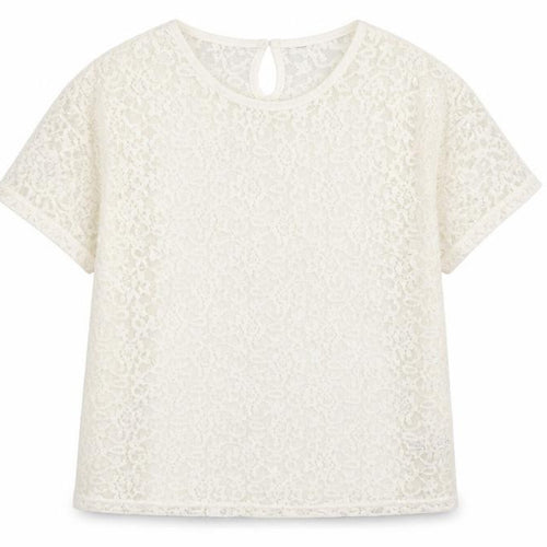 Asda George Girls White Geometric  Basic T-Shirt Size 11-12 Years