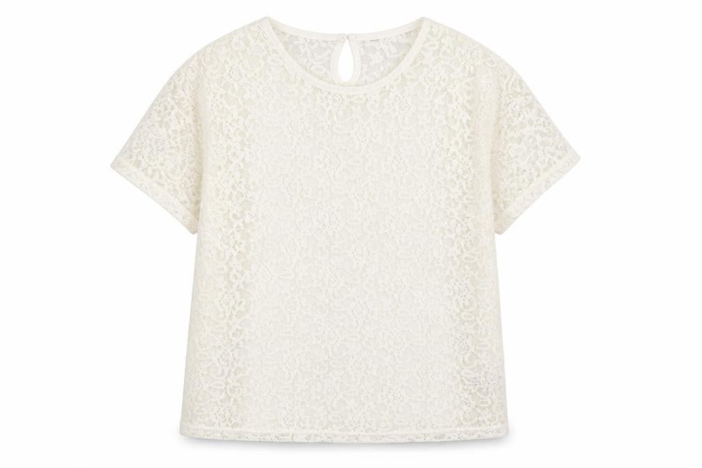 Asda George Girls White Geometric  Basic T-Shirt Size 11-12 Years