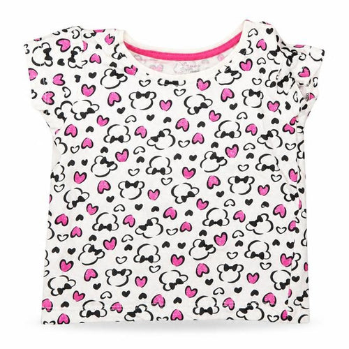 Primark Girls Pink Animal Print  Basic T-Shirt Size 3-6 Months