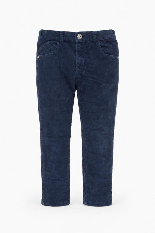 Front view of Tu girls’ blue jogger trousers, size 9, years
