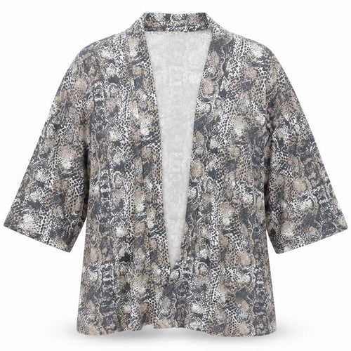 NEXT Womens Grey Animal Print  Cardigan Jumper Size 12
