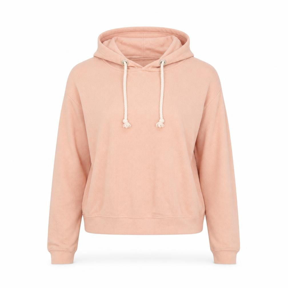Front view of Primark women’s pink pullover hoodie, size M