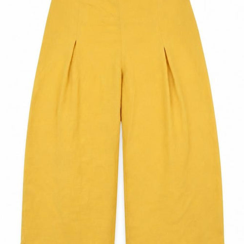 New Look Womens Yellow   Bloomer Trousers Size 18 L28 in