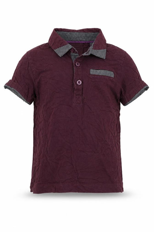 Front view of Next girls’ purple basic polo, size 2, years