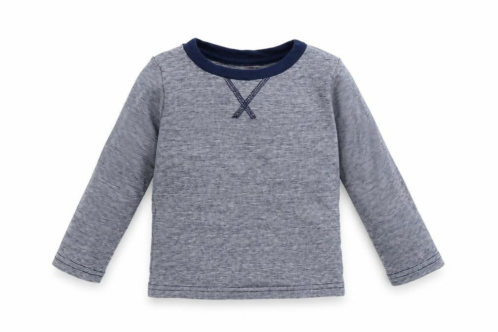 Front view of H&M girls’ blue basic t-shirt, size 2, years
