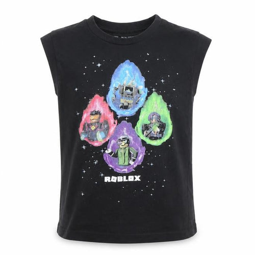 Roblox Boys Black   Basic Tank Size 7 Years  - Roblox