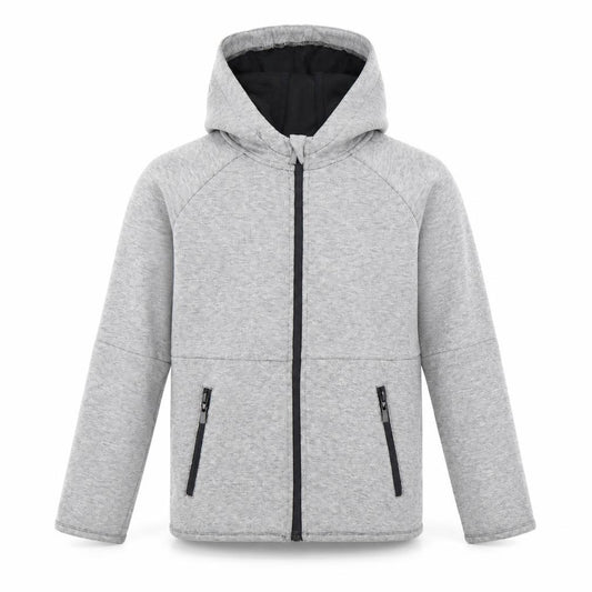 Front view of urban outlaws boys’ grey jacket, size 9, years