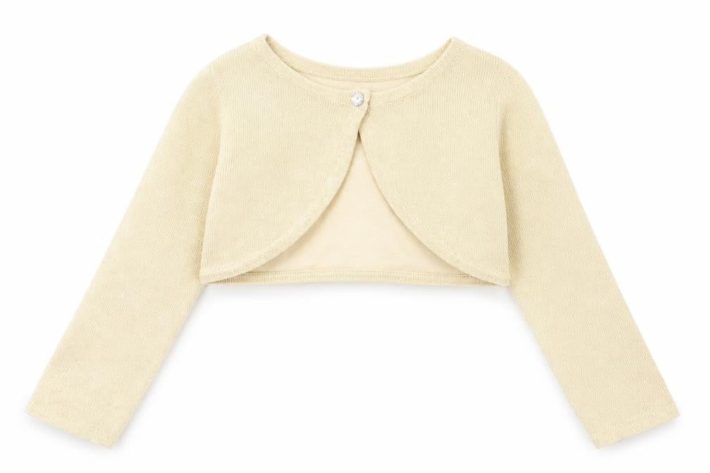 Front view of H&M girls’ beige jacket, size 2, years