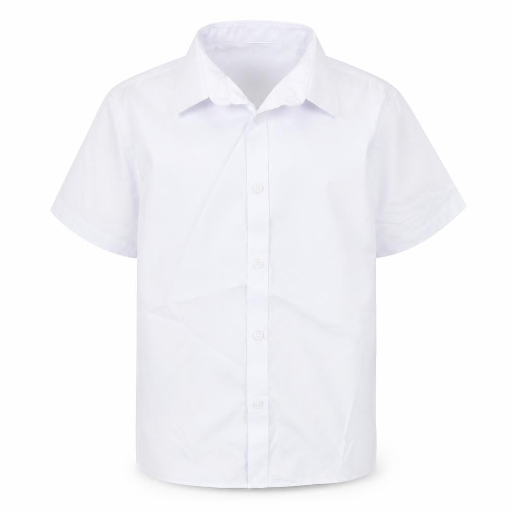 Marks & Spencer Boys White   Basic Button-Up Size 8 Years