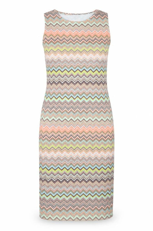 Front view of Graffic women’s multicoloured striped bodycon, size M