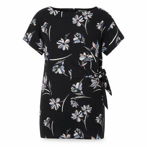 Great Plains Womens Black Floral  Basic Blouse Size M
