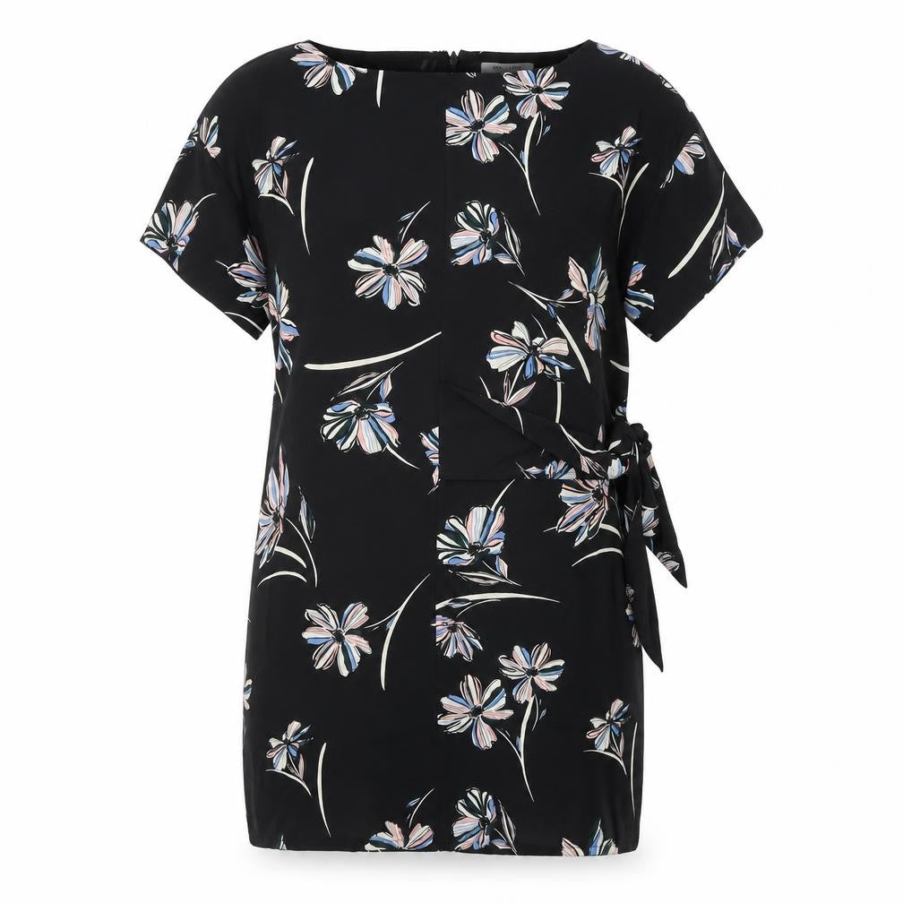 Great Plains Womens Black Floral  Basic Blouse Size M