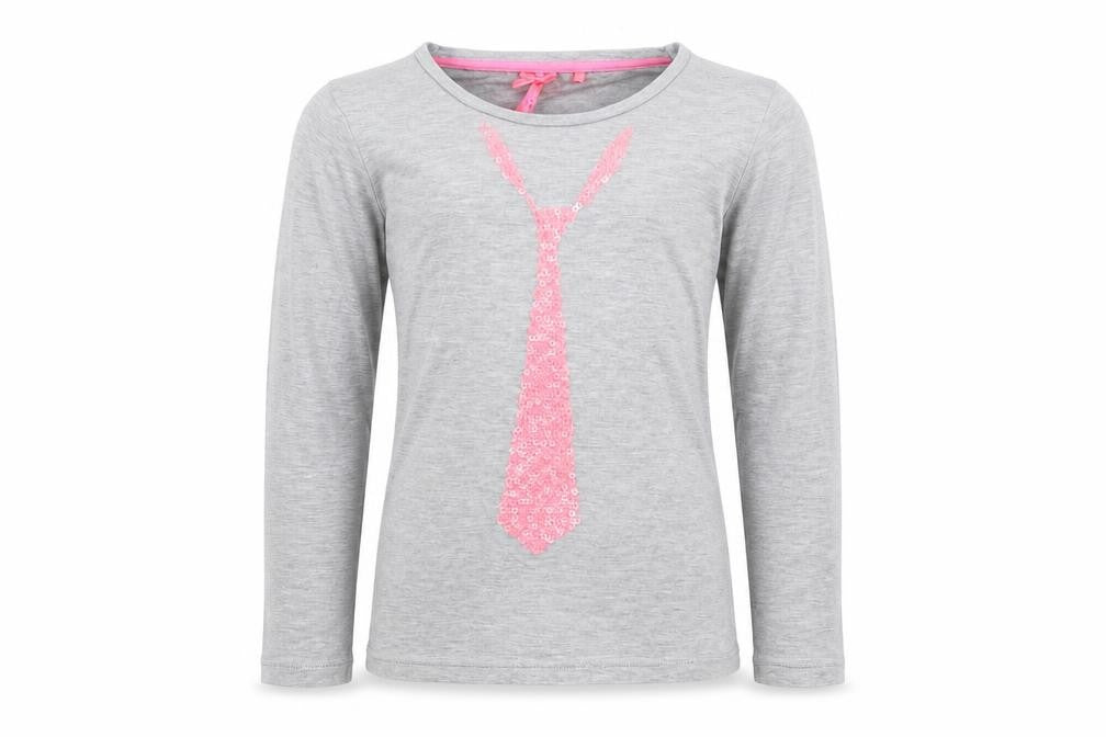 Front view of Next girls’ grey basic t-shirt, size 10, years