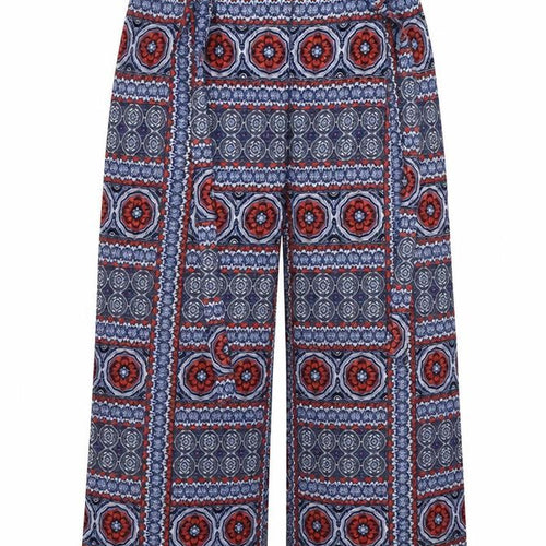 Primark Womens Blue Paisley  Trousers  Size 10 L22 in