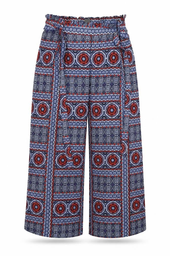 Primark Womens Blue Paisley  Trousers  Size 10 L22 in