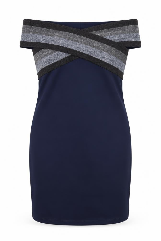 Front view of Body Flirt women’s blue a-line, size L