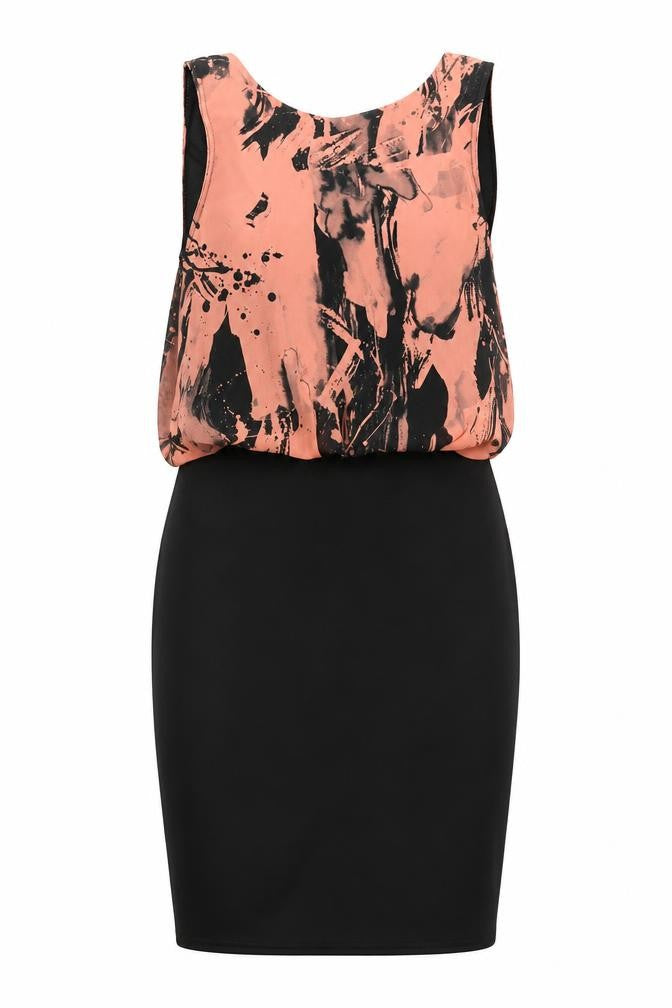 Front view of Cameo Rose women’s black shift, size UK 10