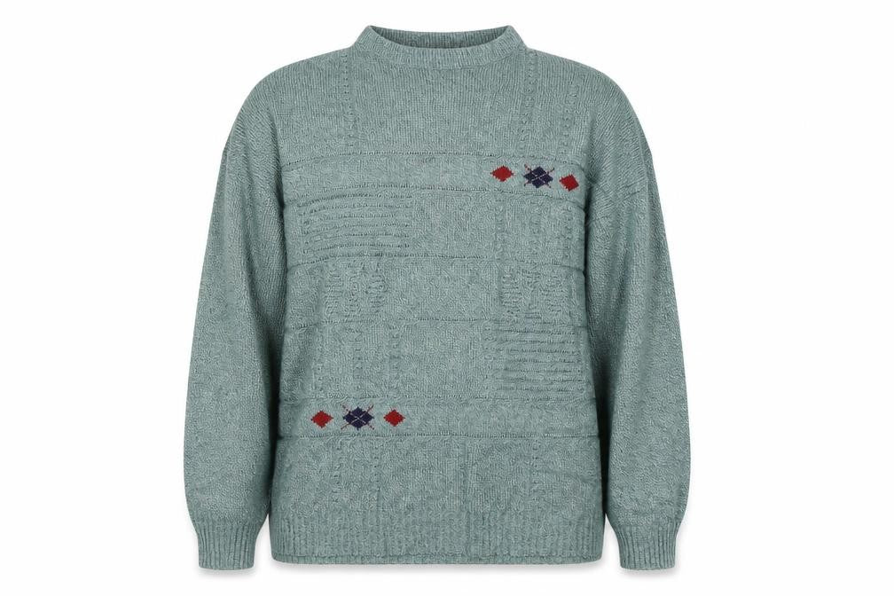 Front view of Phase women’s green knit jumper, size XL