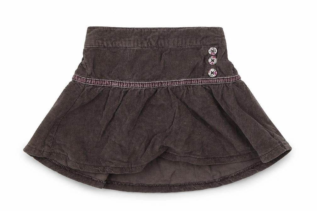Front view of Cherokee girls’ brown cargo skirt, size 2-3, years