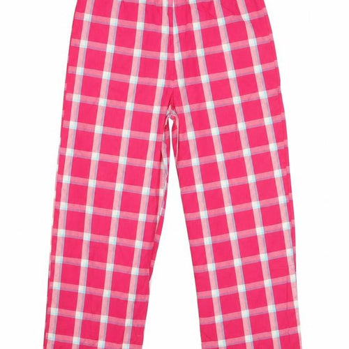 George Girls Pink Check  Jogger Trousers Size 5-6 Years