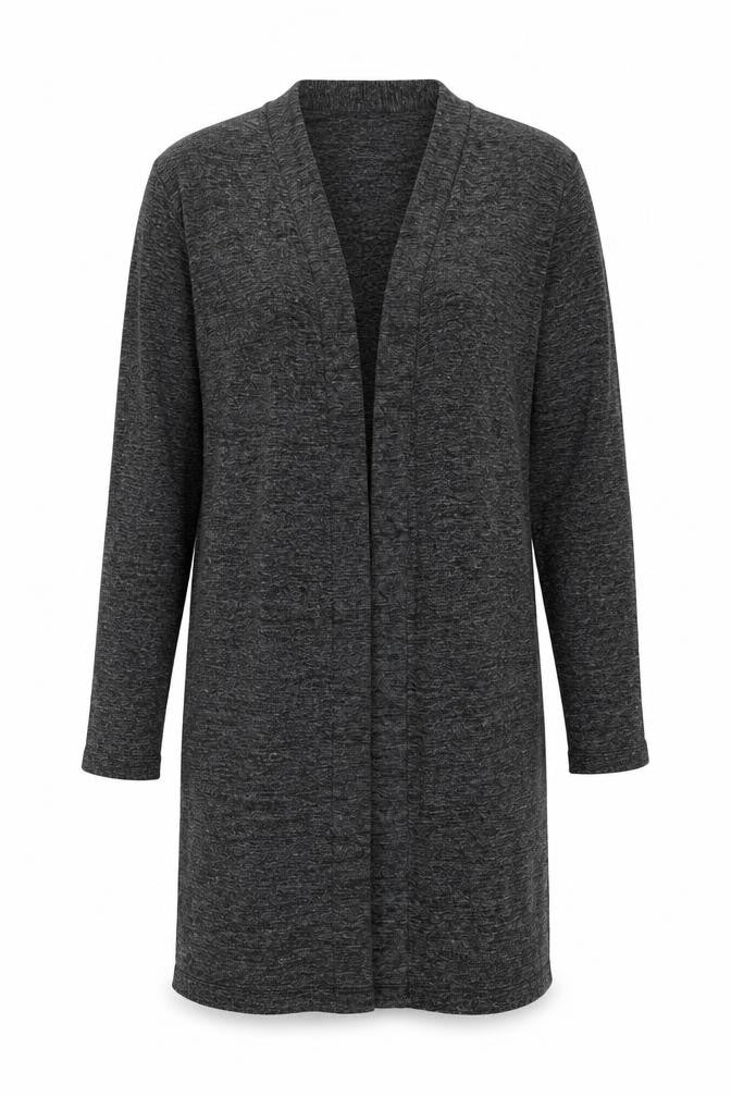 Front view of Marks & Spencer women’s grey wrap jumper, size M